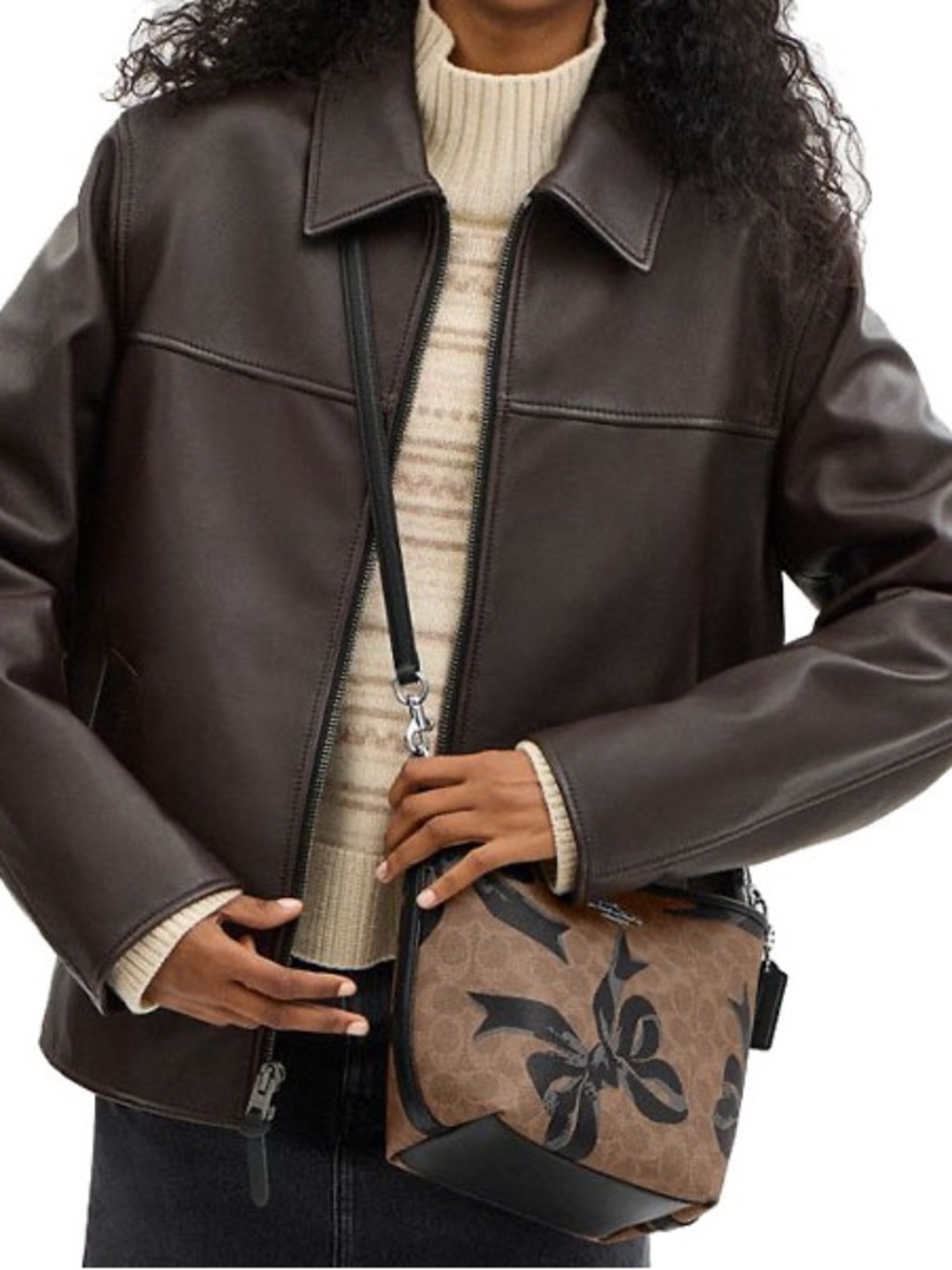 NWT COACH City Bucket Bag In Signature Canvas With Bow Print & Wallet CY651 - Picture 10 of 11